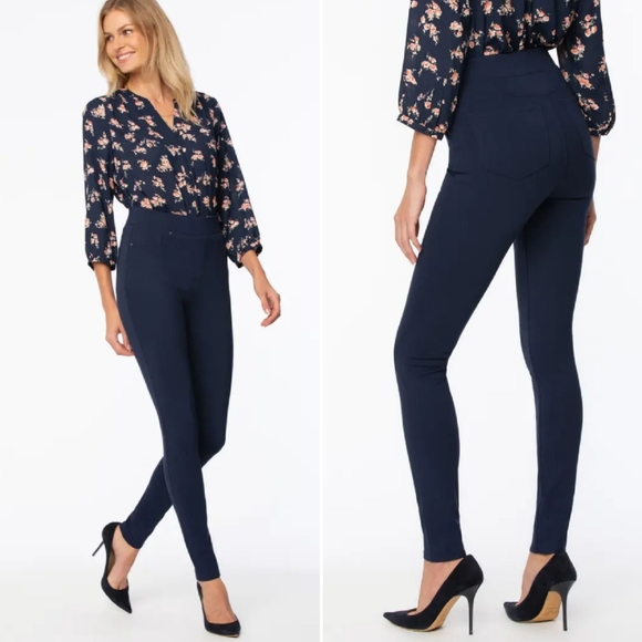 NYDJ Modern Legging Pants in Ponte Knit New Without Tag Navy Size 2 - Picture 1 of 16